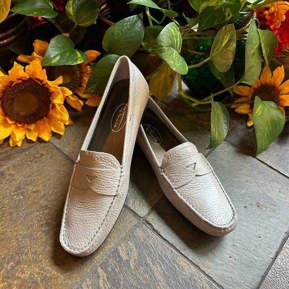 Talbots Brazilian Leather Penny Loafer in Silver- NEW - Picture 7 of 16